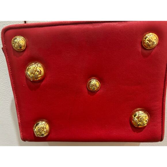 Vintage Salvatore Ferragamo Crossbody Clutch w/ scattered gold hardware - Picture 3 of 10